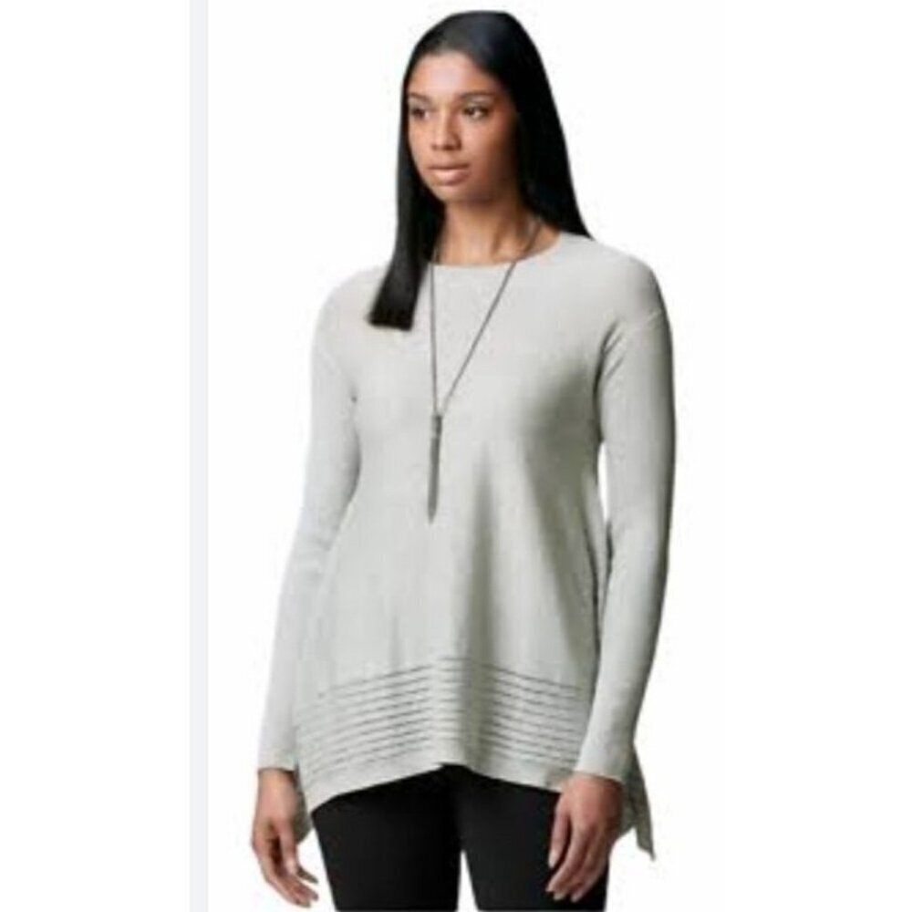 Simply Vera Vera Wang Sweater Light Gray Size XL